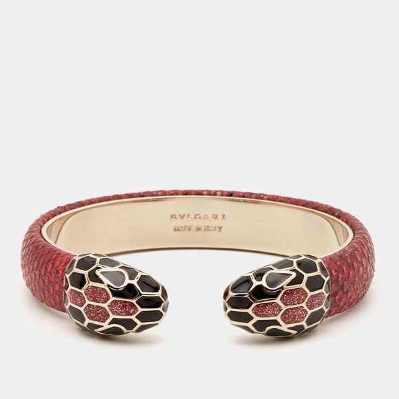 BVLGARI Jewelry - BVLGARI Bulgari Serpenti Forever Open Cuff Bangle Bracelet Snake Serpent Head